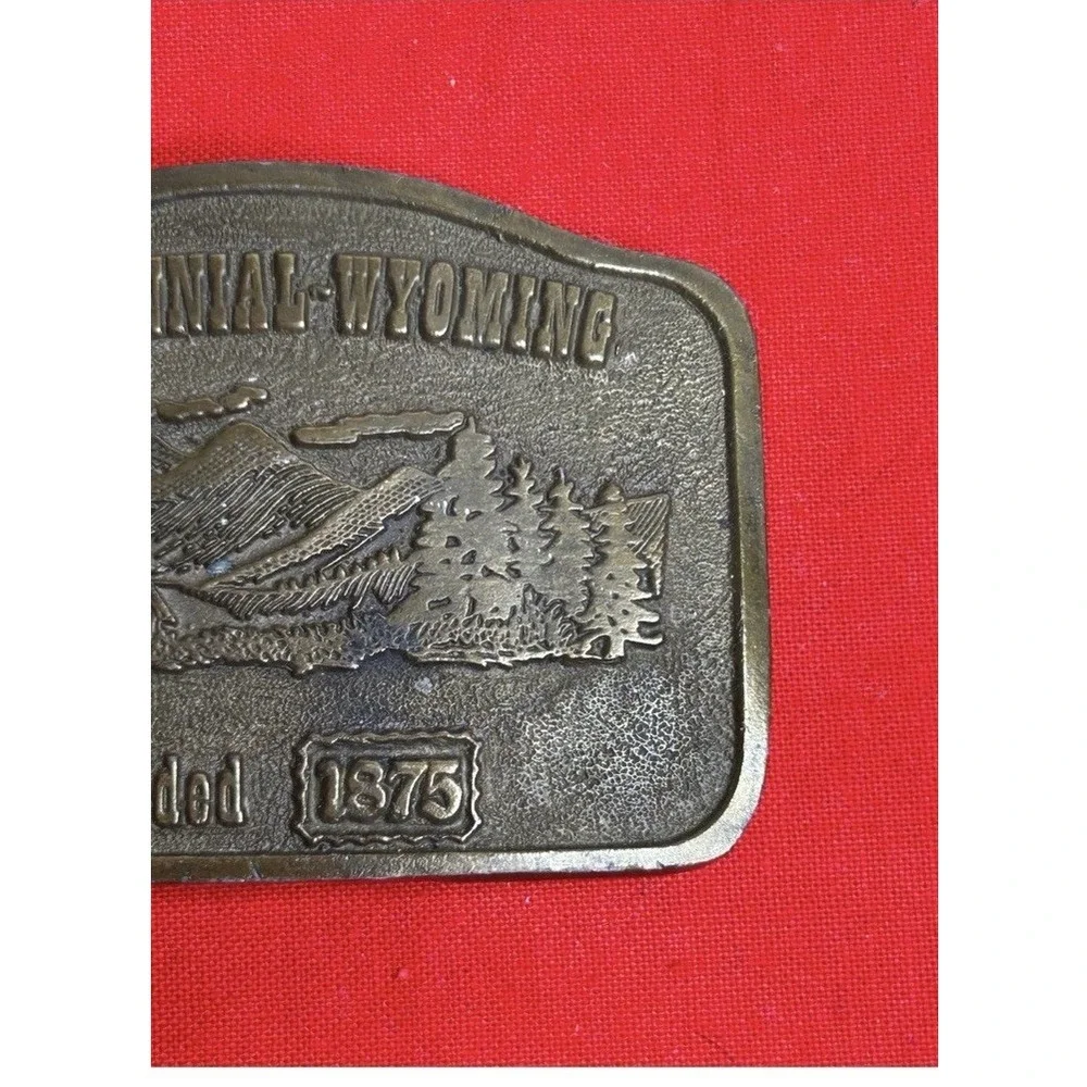 Wyoming Centennial Denver Belt Co. Belt Buckle #85/1000 Vtg 1976 Siskiyou 880985